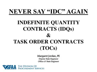 Contracts and Limitations of Indefinite Quantity Agreements