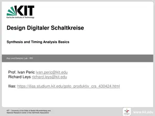 Design Digitaler Schaltkreise Synthesis Basics and Timing Analysis