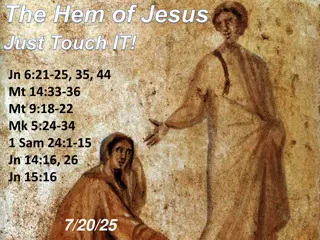 Touching the Hem of Jesus for Healing