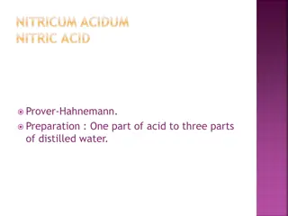 Nitricum Acidum - Constitutional Remedy for Chronic Diseases