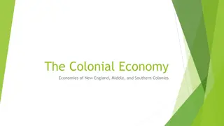 Colonial Economies of New England, Middle, and Southern Colonies