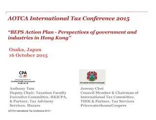 International Tax Conference 2015 BEPS Action Plan Perspectives