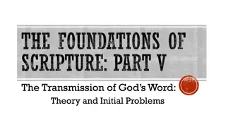 The Theory of Scripture Transmission