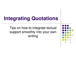 Effective Integration of Textual Support in Writing