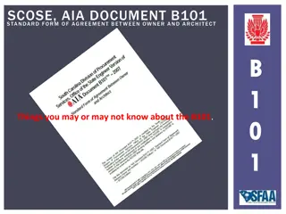 Agreement Between Owner and Architect: B101 Document Overview
