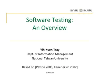 Software Testing Overview and Common Errors