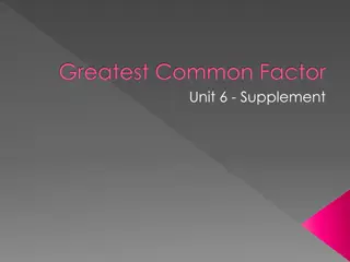 Understanding Greatest Common Factor