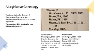 Legislative Genealogy Project Highlights Maryland's Diverse Political History