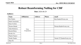 Robust Beamforming Nulling for CBF in IEEE 802.11-24