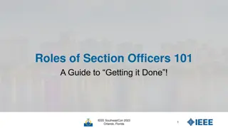 Section Officers' Roles and Responsibilities at IEEE SoutheastCon 2023