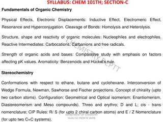 Fundamentals of Organic Chemistry: Physical Effects and Reactivity