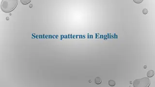English Sentence Patterns & Types