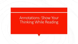 Effective Reading: Annotating for Understanding
