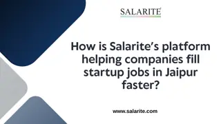 How is Salarite’s platform helping companies fill startup jobs in Jaipur faster