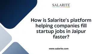 How is Salarite’s platform helping companies fill startup jobs in Jaipur faster