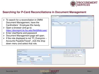 Locating P-Card Reconciliations in Document Management