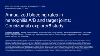 Bleeding Rates in Hemophilia A/B and Target Joints Study