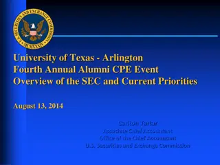 Overview of SEC and Current Priorities by Carlton Tartar