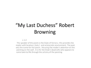 Analysis of Duke of Ferrara's Character in My Last Duchess