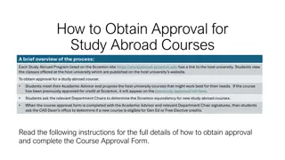Obtain Approval for Study Abroad Courses
