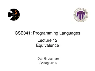 Understanding Equivalence in Programming
