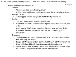 Power Cabling and Cooling Update Details