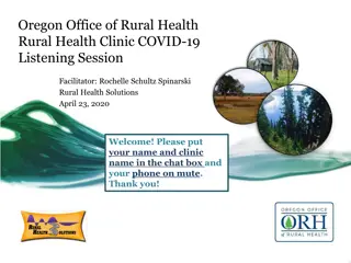 Rural Health Clinic COVID-19 Listening Session Updates