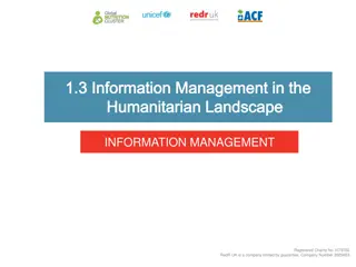 Information Management in Humanitarian Landscape
