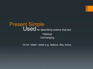 Describing Actions and State Verbs in Present Simple