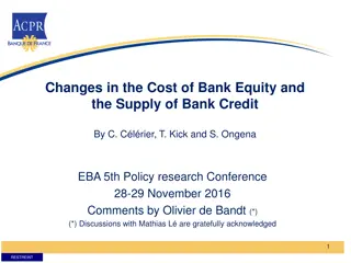 Changes in Bank Equity Cost Impact on Credit Supply