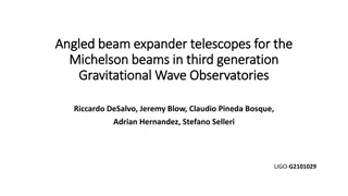 Angled Beam Telescopes for Michelson Beams in Gravitational Wave Observatories