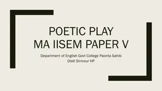 Evolution of Poetic Drama in Modern Age