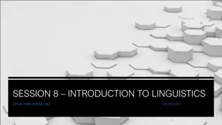 Introduction to Linguistics Terminologies & Homework Analysis