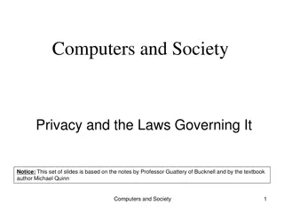 Privacy Issues in Computers and Society