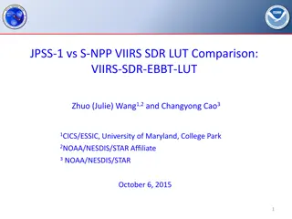 Comparison of JPSS-1 and S-NPP VIIRS SDR LUT