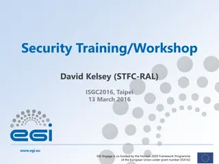 Security Training Workshop at ISGC 2016