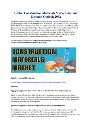 Construction Materials Market Size, Share, and Industry Forecast to 2032