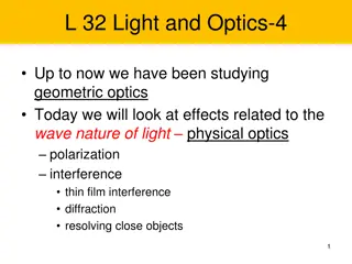 Wave Nature of Light Effects