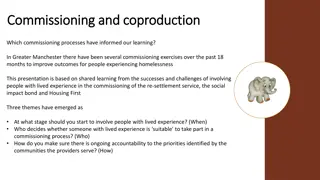Involving Lived Experience in Commissioning and Coproduction