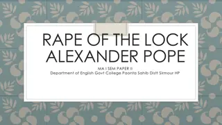 Rape of the Lock by Alexander Pope Analysis