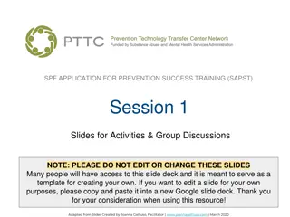 Prevention Success Training Activities & Discussions