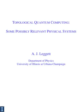 Quantum Computing with Topological Systems