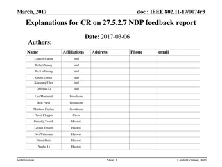 IEEE 802.11-17/0074r3 NDP Feedback Mechanism