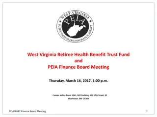 West Virginia PEIA/RHBT Finance Board Meeting Summary