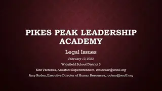 Legal Issues in Education Leadership