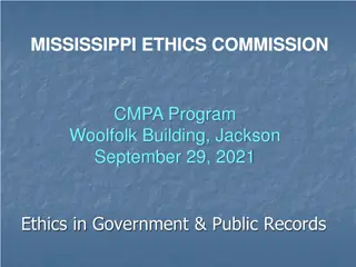 Mississippi Ethics Commission Guidelines & Enforcement Info