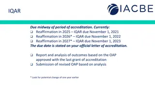 Accreditation Process and Outcome Analysis Update