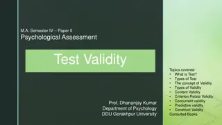 Psychological Assessment Test Validity and Types Explained