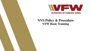 National Veterans Service Policy and Procedure VFW Training