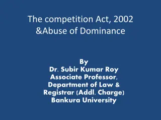 Abuse of Dominance in Competition Act 2002